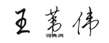 駱恆光王葦偉行書個性簽名怎么寫