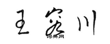 駱恆光王容川草書個性簽名怎么寫