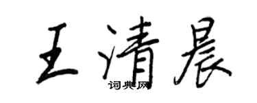 王正良王清晨行書個性簽名怎么寫