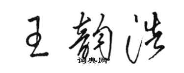駱恆光王韻浩草書個性簽名怎么寫