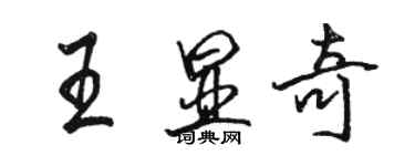 駱恆光王顯奇行書個性簽名怎么寫