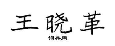 袁強王曉革楷書個性簽名怎么寫