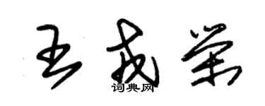 朱錫榮王戎榮草書個性簽名怎么寫