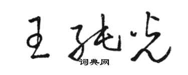 駱恆光王純光草書個性簽名怎么寫