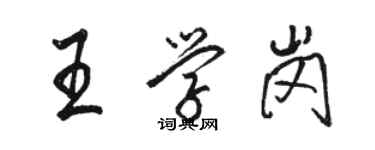 駱恆光王學崗行書個性簽名怎么寫