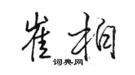 駱恆光崔柏行書個性簽名怎么寫