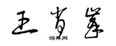 曾慶福王肖峰草書個性簽名怎么寫