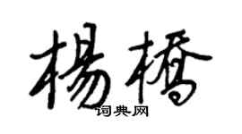 王正良楊橋行書個性簽名怎么寫