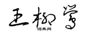 曾慶福王柳鶯草書個性簽名怎么寫