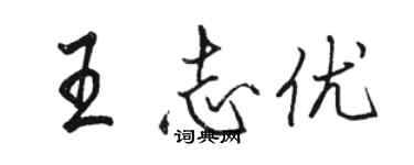 駱恆光王志優行書個性簽名怎么寫