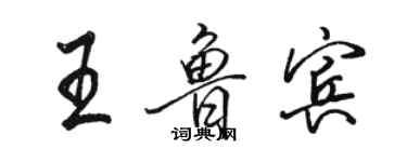 駱恆光王魯賓行書個性簽名怎么寫