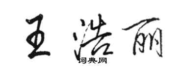 駱恆光王浩麗行書個性簽名怎么寫