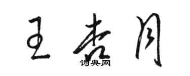 駱恆光王杏月草書個性簽名怎么寫