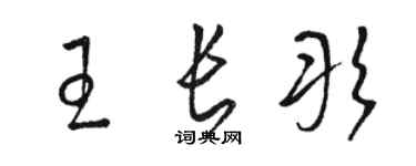 駱恆光王長彤草書個性簽名怎么寫