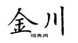 丁謙金川楷書個性簽名怎么寫