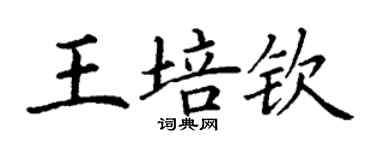 丁謙王培欽楷書個性簽名怎么寫