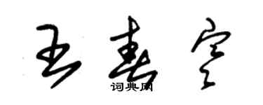 朱錫榮王春寒草書個性簽名怎么寫