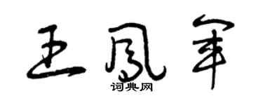 曾慶福王鳳軍草書個性簽名怎么寫
