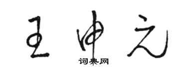 駱恆光王申元草書個性簽名怎么寫