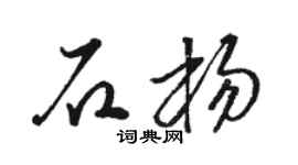 駱恆光石楊草書個性簽名怎么寫