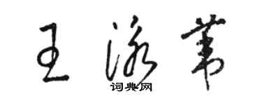 駱恆光王泳葦草書個性簽名怎么寫