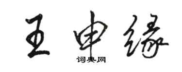 駱恆光王申緣行書個性簽名怎么寫