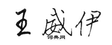 駱恆光王威伊行書個性簽名怎么寫