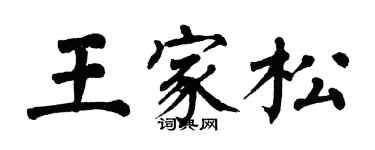 翁闓運王家松楷書個性簽名怎么寫