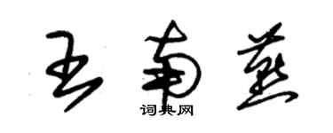 朱錫榮王南燕草書個性簽名怎么寫