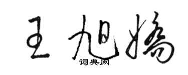 駱恆光王旭嬌草書個性簽名怎么寫