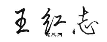 駱恆光王紅志行書個性簽名怎么寫