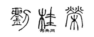 陳聲遠劉桂榮篆書個性簽名怎么寫