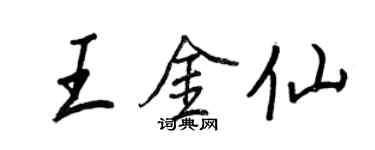 王正良王金仙行書個性簽名怎么寫