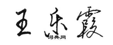 駱恆光王樂霞行書個性簽名怎么寫
