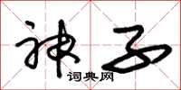 朱錫榮神子草書怎么寫