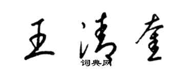 梁錦英王清奎草書個性簽名怎么寫