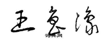 曾慶福王魯豫草書個性簽名怎么寫