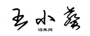 朱錫榮王小葵草書個性簽名怎么寫