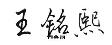 駱恆光王銘熙行書個性簽名怎么寫