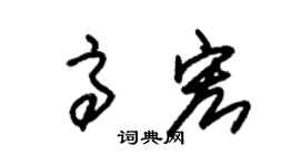 朱錫榮高宏草書個性簽名怎么寫