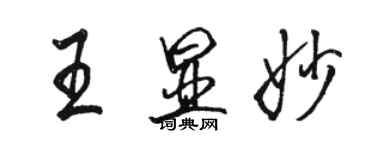 駱恆光王顯妙行書個性簽名怎么寫