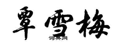 胡問遂覃雪梅行書個性簽名怎么寫