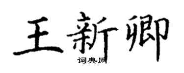丁謙王新卿楷書個性簽名怎么寫