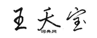 駱恆光王夭寶行書個性簽名怎么寫