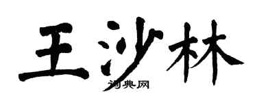 翁闓運王沙林楷書個性簽名怎么寫