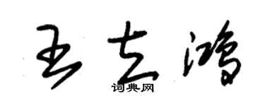 朱錫榮王立鴻草書個性簽名怎么寫