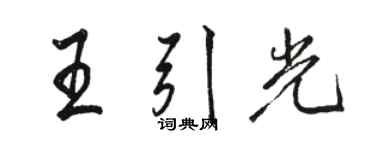 駱恆光王引光行書個性簽名怎么寫