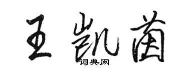 駱恆光王凱茵行書個性簽名怎么寫