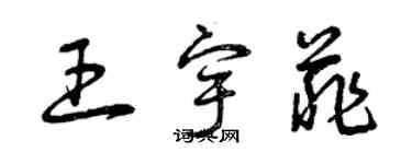 曾慶福王宇菲草書個性簽名怎么寫