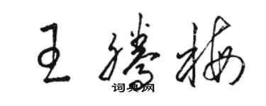 駱恆光王騰梅草書個性簽名怎么寫